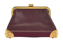 Louis Vuitton Coin Purse, Leather, Burgundy, SN1013, DB, 2*